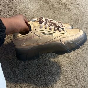 Reebok Beige and Black Women's Sneakers
